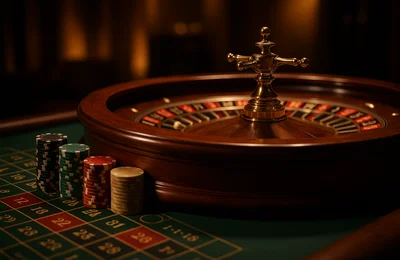 Live-Casino-Tisch mit Roulette und echtem Dealer